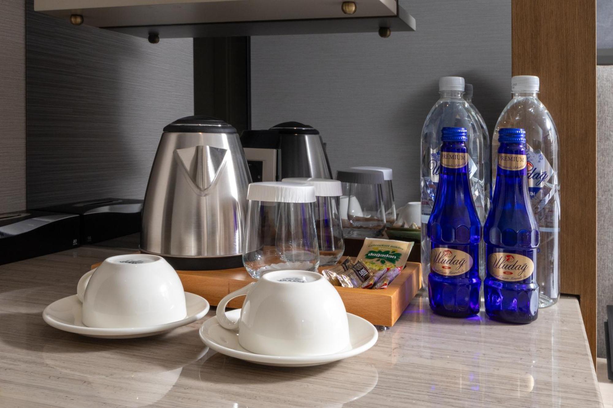 Bentley Hotel Old City-Special Class Стамбул Экстерьер фото Bottled water in a hotel room